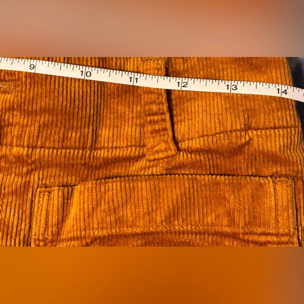 Maeve ANTHROPOLOGIE Colette Caramel Corduroy Wide-Leg Crop Pants Women’s Size 29 - Picture 9 of 12